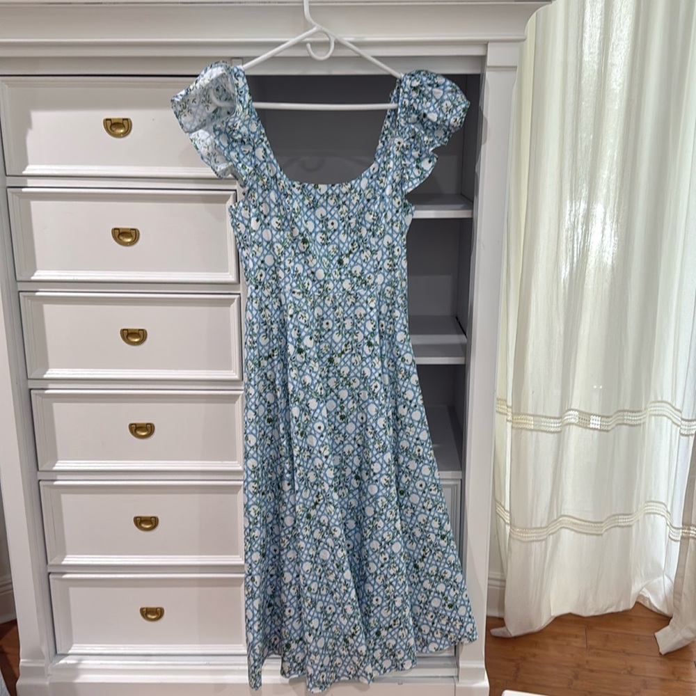 Ruffle sleeve dress